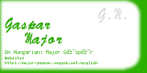 gaspar major business card